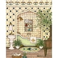 thumbnail image 2 of Kruskamp, Janet 15x18 White Modern Wood Framed Museum Art Print Titled - Elegant Bath III, 2 of 4
