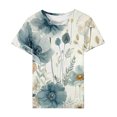 thumbnail image 5 of Fashion Tops for Women Trendy Summer Womens T Shirts Casual Cotton Women Outfits Sets Tummy Control Clearance Deals, 5 of 7