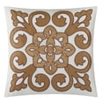 thumbnail image 2 of Lanco Luxury 9-Piece Comforter Set, Gold/White, Size Queen, Bed in a Bag, Pleat Puffed, Jacquard, 2 of 6
