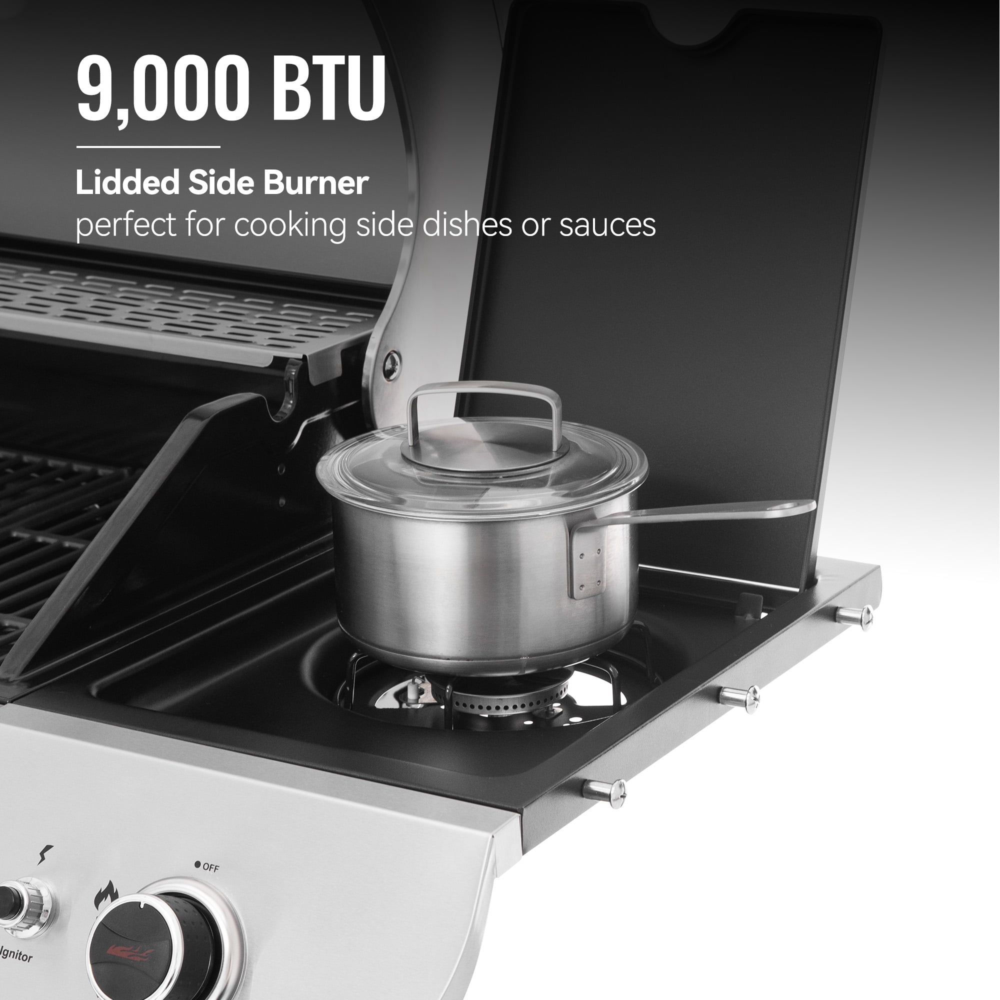 Royal Gourmet SG6002 Classic 6-Burner 71000-BTU LP Gas Grill with Sear Burner and Side Burner, Stainless Steel