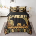 thumbnail image 2 of Castle Fairy Animal Bear Twin Bedding Sets 7-Piece for Female Men Women,Vintage Cabin Aesthetic Bedding Comforter Set Microfiber,Woodland Wildlife Breathable Sheet Sets,Microfiber Bedroom Decor, 2 of 8