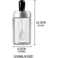 thumbnail image 2 of Azucarero de vidrio con tapa y dispensador de cuchara, recipientes para sal, soporte para azúcar, tarro para el hogar y la cocina (8,5 oz/250ml), 2 of 5