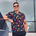 thumbnail image 4 of Fotbe Skull rainbow color mushroom Camiseta Polo de Golf para Hombre con Estampado – Camisa Deportiva Transpirable con Cuello Abotonado-X-Large, 4 of 6