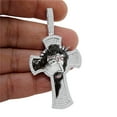 thumbnail image 3 of 27+ Grams Real Sterling Silver Jesus Crown of Thorns Cross Pendant Charm + Chain, 3 of 5