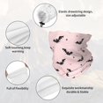 thumbnail image 3 of Neck Gaiter Face Cover Scarf, Halloween black bats star pink Soft Face Sun Mask Cover Scarf Headband Cooling Sweat Absorbing Bandanas Hiking Cycling Running, 3 of 7