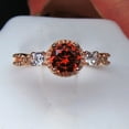 thumbnail image 5 of Alexandra Birthstone Ring Rose Gold Plated Sterling Silver Red CZ Womens Ginger Lyne, 5 of 5