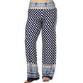 thumbnail image 2 of White Mark Women's Plus Size Border Printed Palazzo Pants, 2 of 4