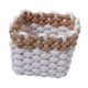 thumbnail image 2 of Cesta de cuerda, cesta para toallas, contenedor, caja organizadora minimalista multiusos para Marrón Blanco, 2 of 7