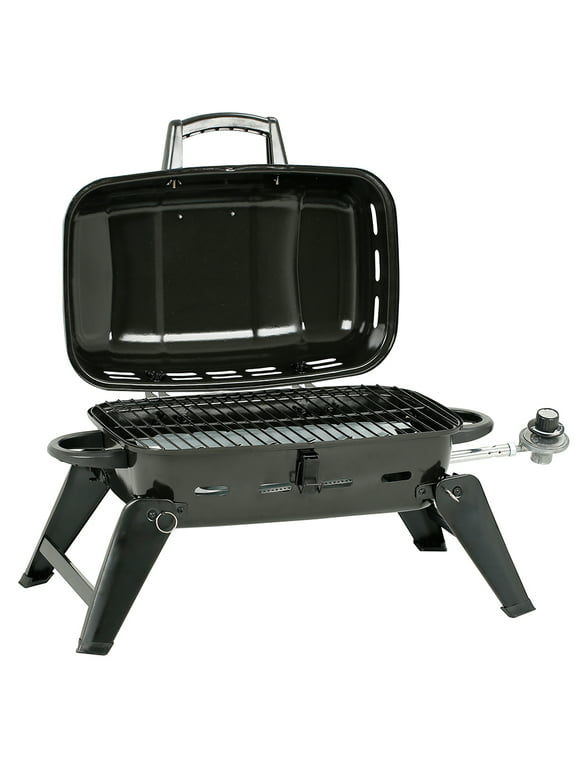 Master Cook 18" Portable Propane Folding Tabletop Grill, Black