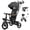 Black, variant on XJD 7 in 1 Tricycle for Toddlers, 2-4 Years Kids Foldable Tricycle with Adjustable Seat and Push Handle, Black