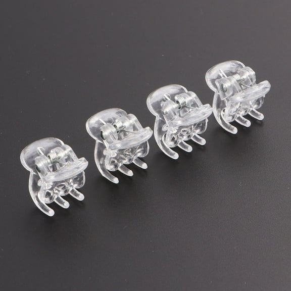 Yardwe 60pcs Mini Hair Styling Claw Clips for Girls Transparent Daily Use