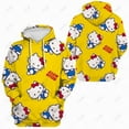 thumbnail image 3 of Hello Kitty Chandails à Capuchon Imprimés Chandails en Molleton d'Hiver pour Femmes à Manches Longues, Veste à Capuche Oversize de Loisirs, Pullovers à Poches pour Dames HOEMLIN, 3 of 6