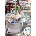 thumbnail image 6 of Outdoor Tablecloth with Umbrella Hole Zipper Summer Nautical Round Tablecloth 54" Waterproof Outside Table Cloth Coastal Ocean Shell Coral Seaweed Patio Table Cover Tablecloths for Picnic Party, 6 of 8