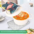 thumbnail image 3 of Yayeee Pot Holders Kitchen Heat Resistant with Pocket 7"x9.8" Cotton Oven Cooking Hot Pads, Pink Floral Flamingo, 3 of 7