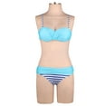 thumbnail image 2 of LELINTA Women's Two Piece Bikini Set Bandeau Top Scoop Bottom Swimsuits Bathing Suits Five Color Size S-XL, 2 of 5