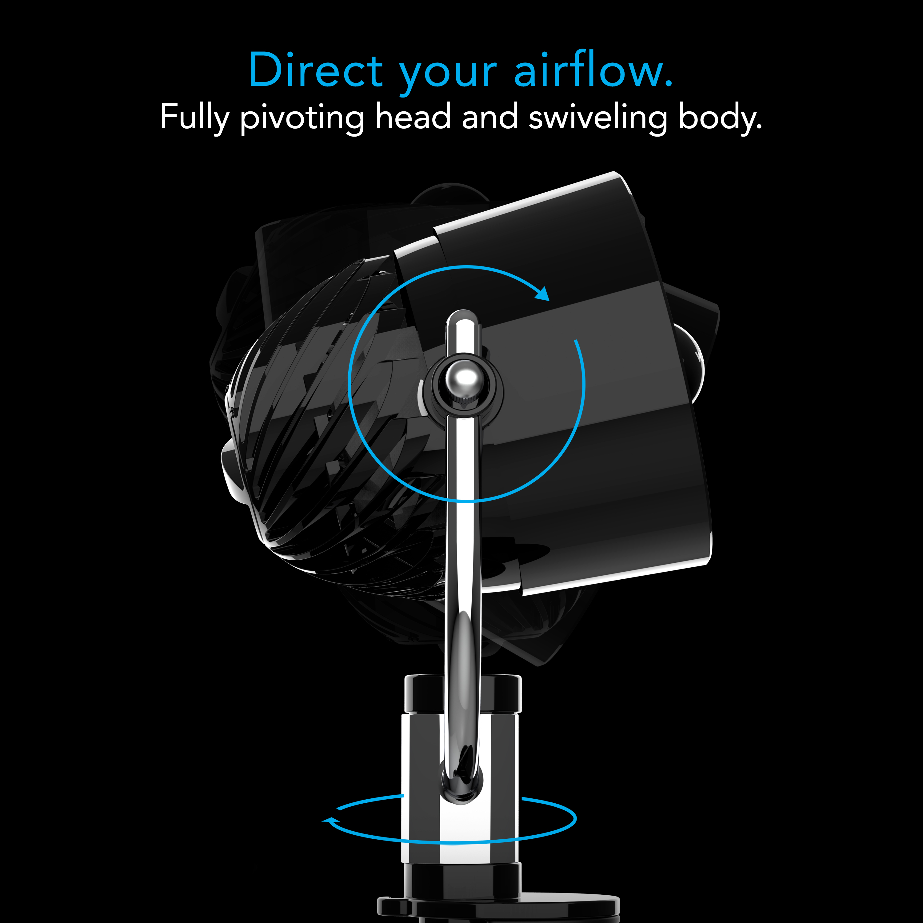 Vornado Pivot Personal Air Circulator Clip Fan with Multi-Surface Mount, Black - image 3 of 10