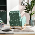 thumbnail image 3 of Upholstered High Back Rocking Chair with Side Pocket - Time - Saving Assembly for Home Use, 3 of 7
