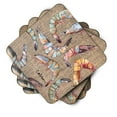 thumbnail image 2 of Carolines Treasures 8738FC Shrimp Foam Coaster Set of 4 3 1/2 x 3 1/2 multicolor, 2 of 3