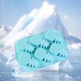 thumbnail image 4 of Hvmvliv Ice Trays 6-Compartments Pineapple-Shape Fruit Ice Blocks Trays Food Grade Silicone Reusable Ice Cubes Making Molds Light Blue, 4 of 6
