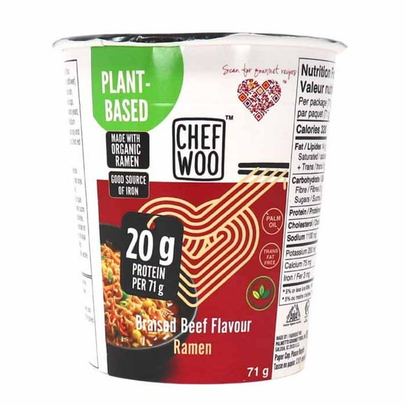 Chef Woo - Ramen Braised Beef Flavour, 71g, Chef Woo - Ramen Braised Beef Flavour, 71g