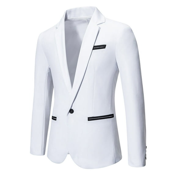 BSDJILFG Mens Suit Jackets for Wedding Evening Party,One-Button Formal Tuxedo Jackets,Groom and Groomsmen Regular Fit Peak Lapel Blazers
