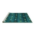 thumbnail image 2 of Ahgly Company Machine Washable Indoor Rectangle Abstract Turquoise Blue Contemporary Area Rugs, 8' x 12', 2 of 4