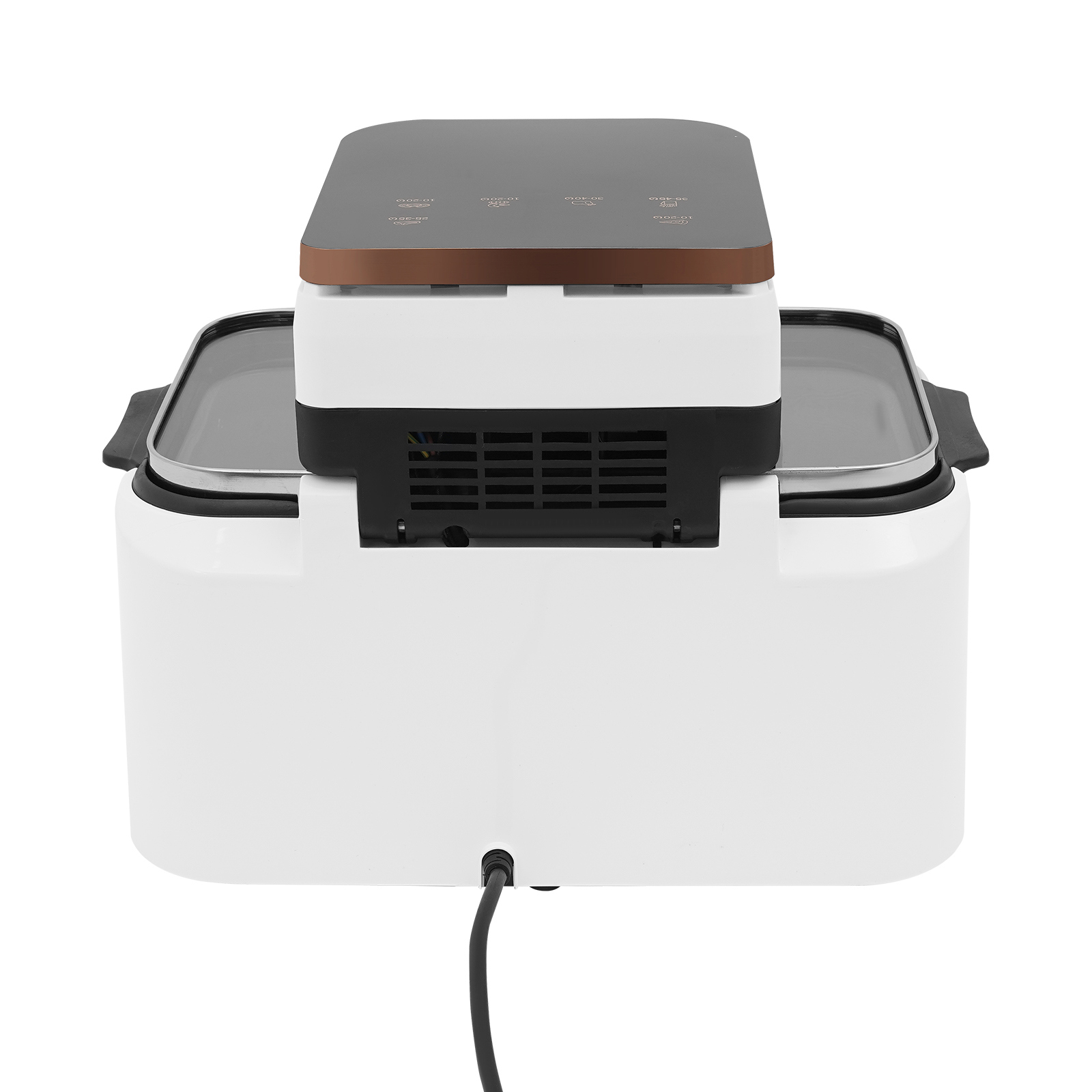 12L Multifunctional Air Fryer, 1700w Electric Air Fryer, Household Viewable Glass Air Fryer with 360° Hot Air Circulation, 176-410℉(White)