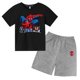 thumbnail image 3 of Conjunto de ropa de verano para niños y niñas con superhéroes, camiseta de manga corta de algodón y pantalones cortos, traje informal con estampado de Spider-Man, 3 of 5