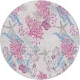 thumbnail image 2 of Addison Rugs Dream Shag Premium Machine Washable Transitional Coral Raspberry Round Rug, 8' x 8', 2 of 8