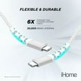 thumbnail image 3 of iHome Durastrain 6' USB-C to USB-C Cable, White, 3 of 7