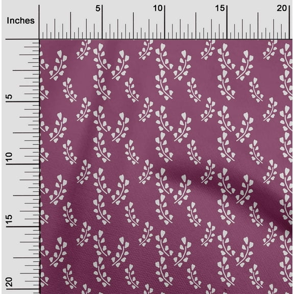 oneOone Cotton Silk Dark Magenta Fabric Florals Craft Projects Decor Fabric Printed By The Yard 42 Inch Wide