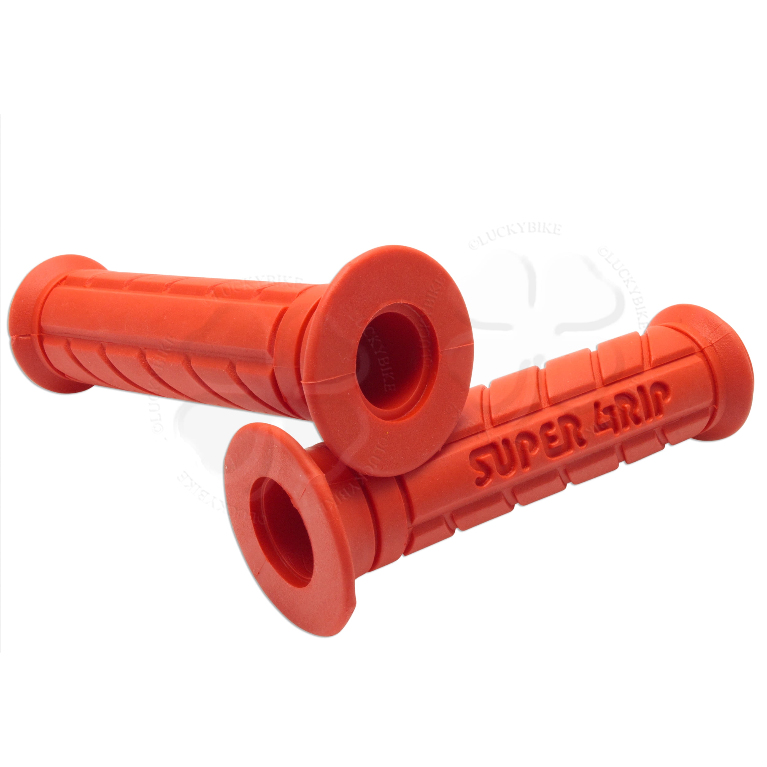 Universal Red Motorcycle Rubber Hand Grips Open End 7/8" 22mm
