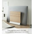 thumbnail image 2 of Yamazaki Home Slim Laptop Stand, Ash, Steel + Wood, No Assembly, 2 of 7