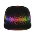 thumbnail image 2 of Gaeub Colorful Sparkling Flat Bill Snapback Hats Baseball Caps with Adjustable for Running Workouts and Outdoor Activities, 2 of 9