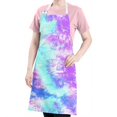 thumbnail image 5 of Colorful Tie Dye Pattern Apron-Garden Aprons for Women with Pockets-Cotton Linen Waterproof Kitchen Cooking Gardening Aprons Adjustable for Kitchen,Cooking,BBQ and Salon 33x27 Inch, 5 of 7