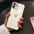 thumbnail image 3 of Compatible with iPhone 12 Case, Cut Cartoon Soft Silicone Love Heart Pattern Slim Protective Shockproof Girls Women Case Cover for iPhone 12 -White, 3 of 9