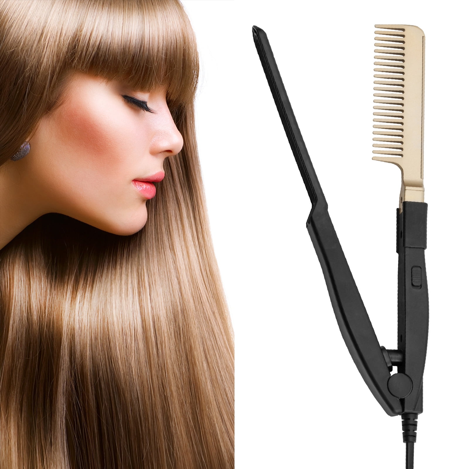 suidie Comb Straightener Universal Easy to Use Alloy Electric Hair  Straightening Comb for Women - Walmart.com