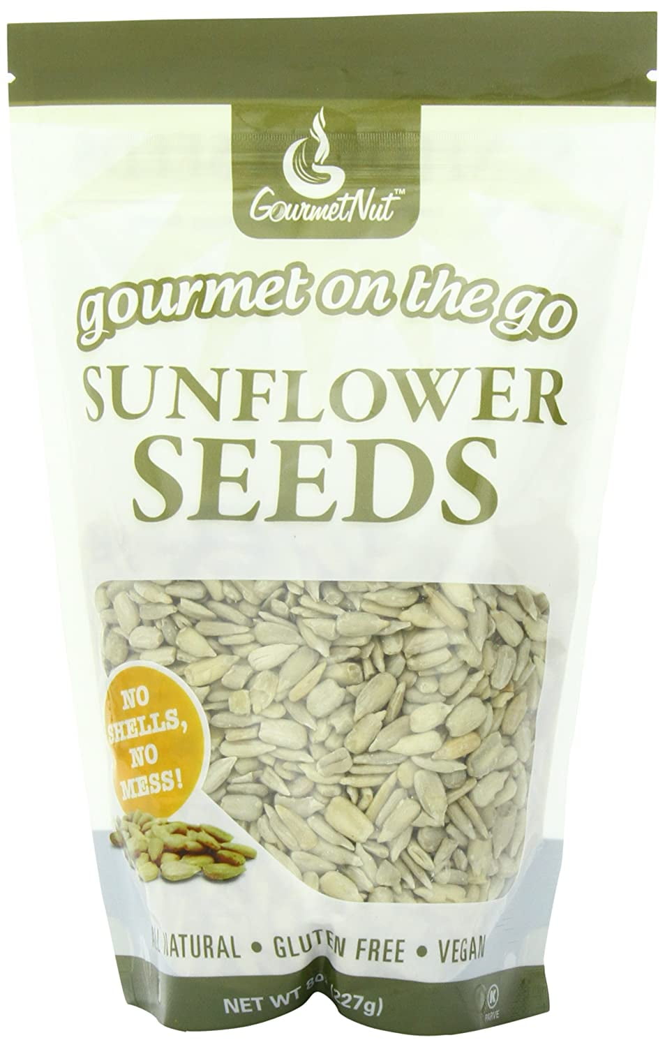 Gourmet Nut Snack Bag, Sunflower Seeds, 8 Ounce