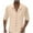 Khaki, variant on JURANMO Mens Button Down Shirt 2025 Summer Lightweight Cotton Linen Beach Tops Solid Casual Long Sleeve Spread Collar Shirts Going Out Tops White S Sales Today Clearance