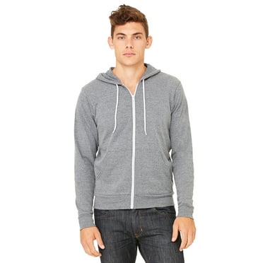 Unisex Fleece Full-Zip Hoodie , 3739 , Deep Heather , X-Large