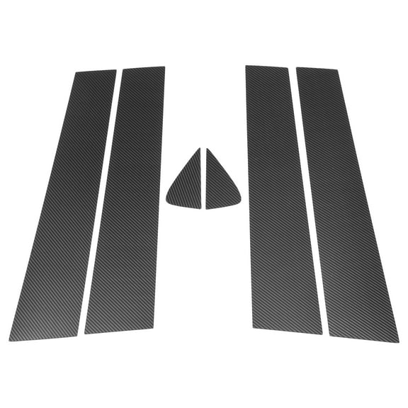 6 Pcs Front Rear Left Right Car Door Pillar Window Trim for Dodge Durango 2011-2020 Anti Scratch Sticker Pillar Posts Cover Black Carbon Fiber
