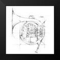 thumbnail image 2 of Harper, Ethan 20x20 Black Modern Framed Museum Art Print Titled - French Horn Sketch, 2 of 5