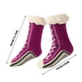 thumbnail image 3 of Fasiaou Slipper Socks for Women/Men Fuzzy Non Slip Winter Thick Warm Soft Cozy Fleece Lining Home Socks with Grippers, 3 of 6