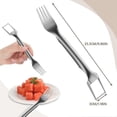 thumbnail image 2 of 2pcs Watermelon Fork Slicer Cutter, 2-in-1 Summer Watermelon Cutting Artifact, Stainless Steel Fruit Forks Slicer Knife for Family Parties Camping, 2 of 5