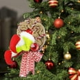 thumbnail image 4 of Bueautybox Christmas Wreath, Christmas Thief Stole Xmas Burlap Wreath, Christmas Burlap Wreath with Pose able Plush Legs, Wired Wreath Frame, Jute Rope, for Christmas & Thanksgivings Indoor Decor, 4 of 7