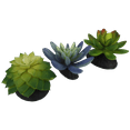 thumbnail image 5 of Komodo Artificial Green and Blue Plastic Succulent Plants with Gravel Base, 3 Pack, Aquarium Decor, 5 of 11
