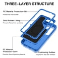 thumbnail image 2 of I-HONVA For Samsung Galaxy S26 Ultra Case,Magnetic 3-Layer Military Grade Drop Protection Anti-Slip Rugged Shockproof Dustproof Protection Phone Case,Navy Blue, 2 of 7