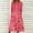 Hot Pink, variant on Womens 2 Piece Set Bohemian Floral Print Midi Dress with Jacket Cardigan Wedding Guest Floral Print Midi Dresses