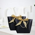 thumbnail image 6 of 10 Pcs Gift Bag with Handle Paper Favor Present Wrap Snack Bow Ribbon Bags Black, 6 of 7
