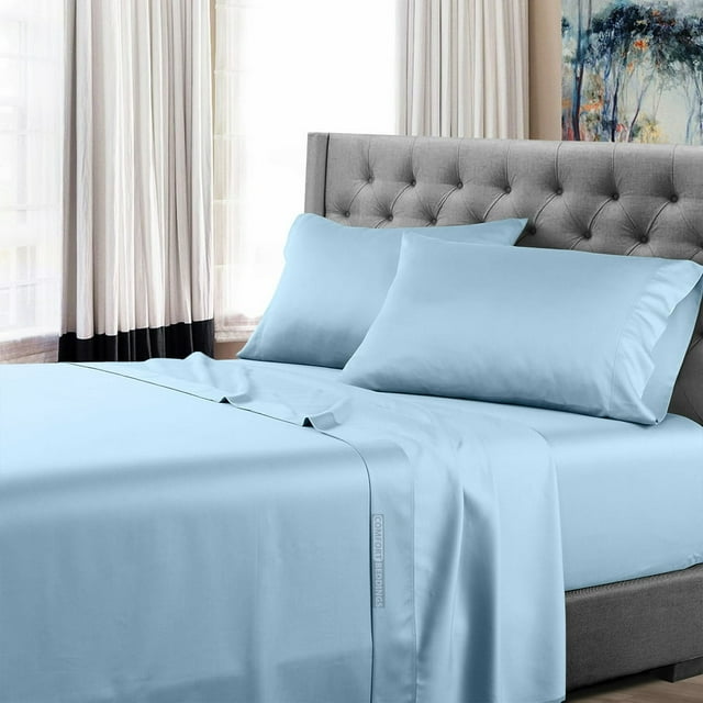 EIGTHTAIL King Size 800 Thread Count Luxury Extrasoft 100% Egyptian Cotton 4 Piece Sheets Set in Hotel Quality Dark Grey Solid 16 Inch Deep Pocket